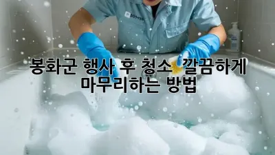 봉화군 행사 후 청소, ✨ 깔끔하게 마무리하는 방법!